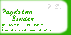 magdolna binder business card